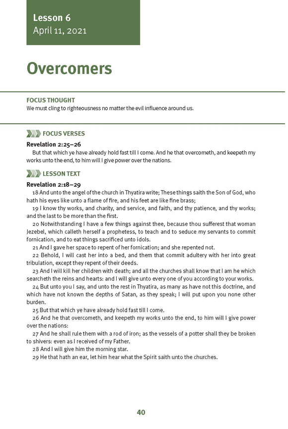 Overcomers Lesson 6 Adult Spring 2021 (Download)